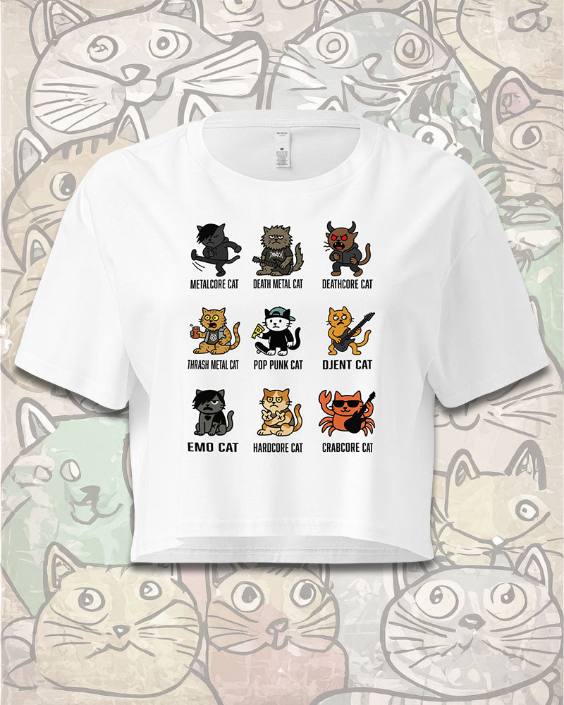 Metal Cats Crop Top
