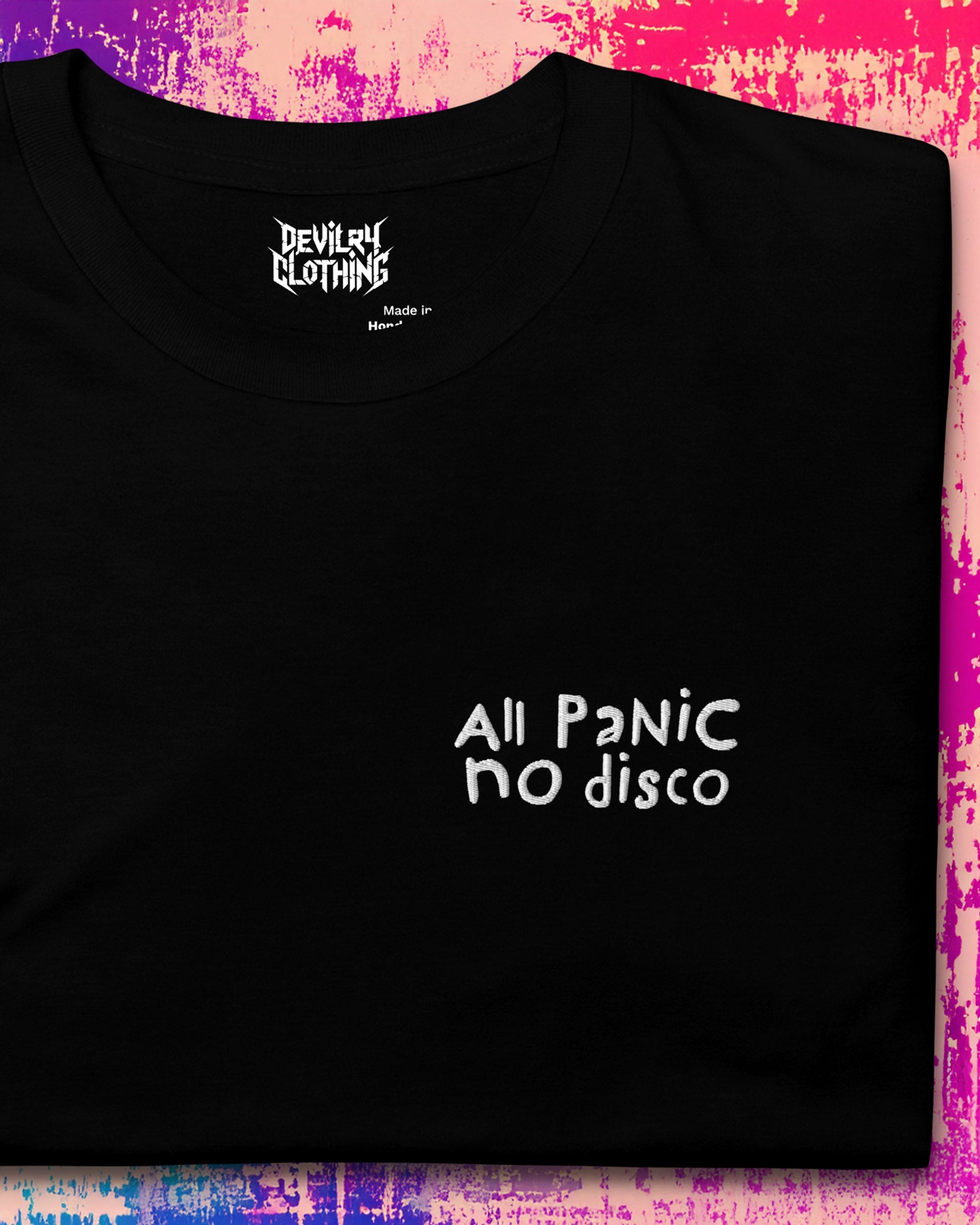 All PaNiC No Disco Embroidered T-Shirt