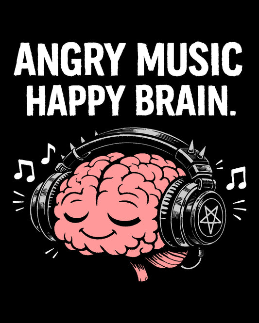 Angry Music Happy Brain Hoodie