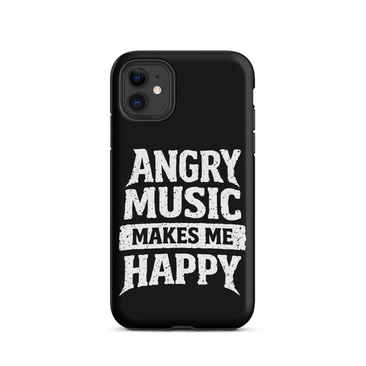Angry Music Makes Me Happy Tough iPhone Case