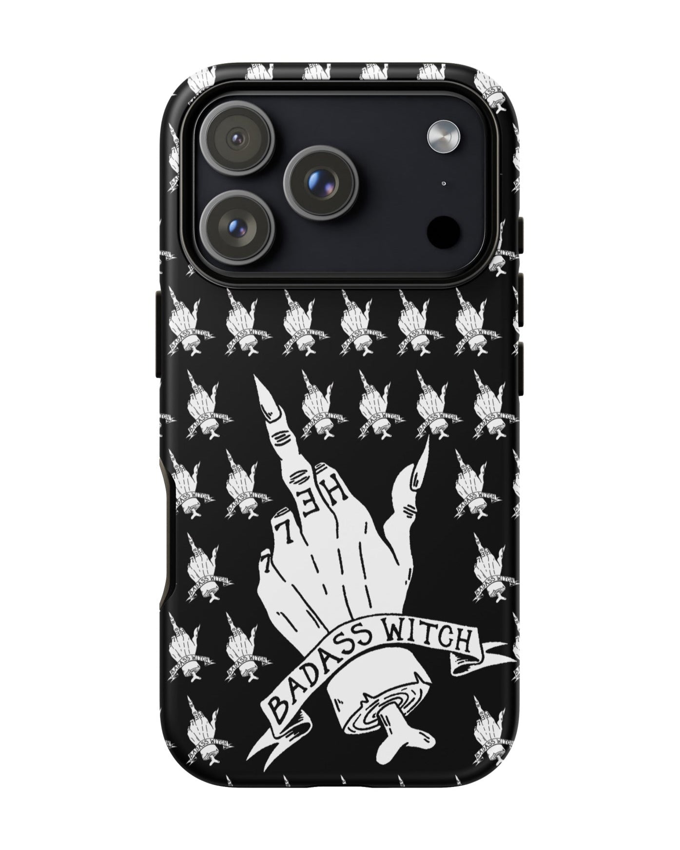 Badass Witch – Middle Finger Gothic Witch iPhone Case