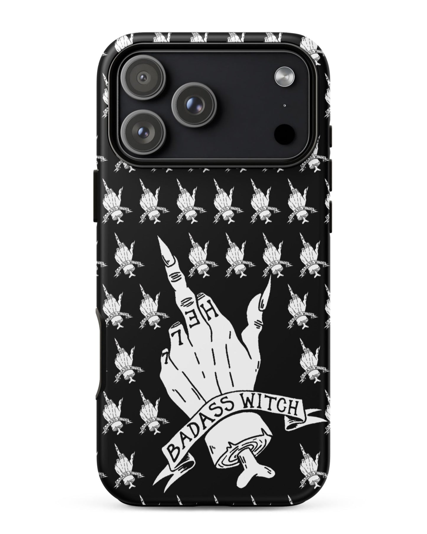 Badass Witch – Middle Finger Gothic Witch iPhone Case
