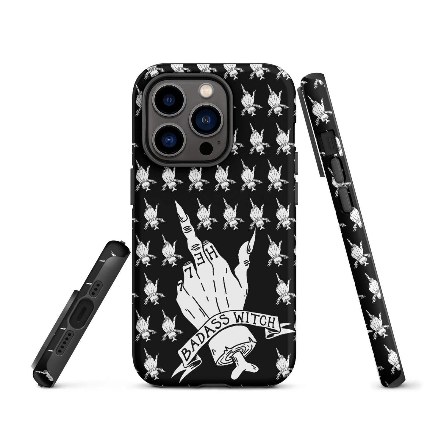 Badass Witch – Middle Finger Gothic Witch iPhone Case