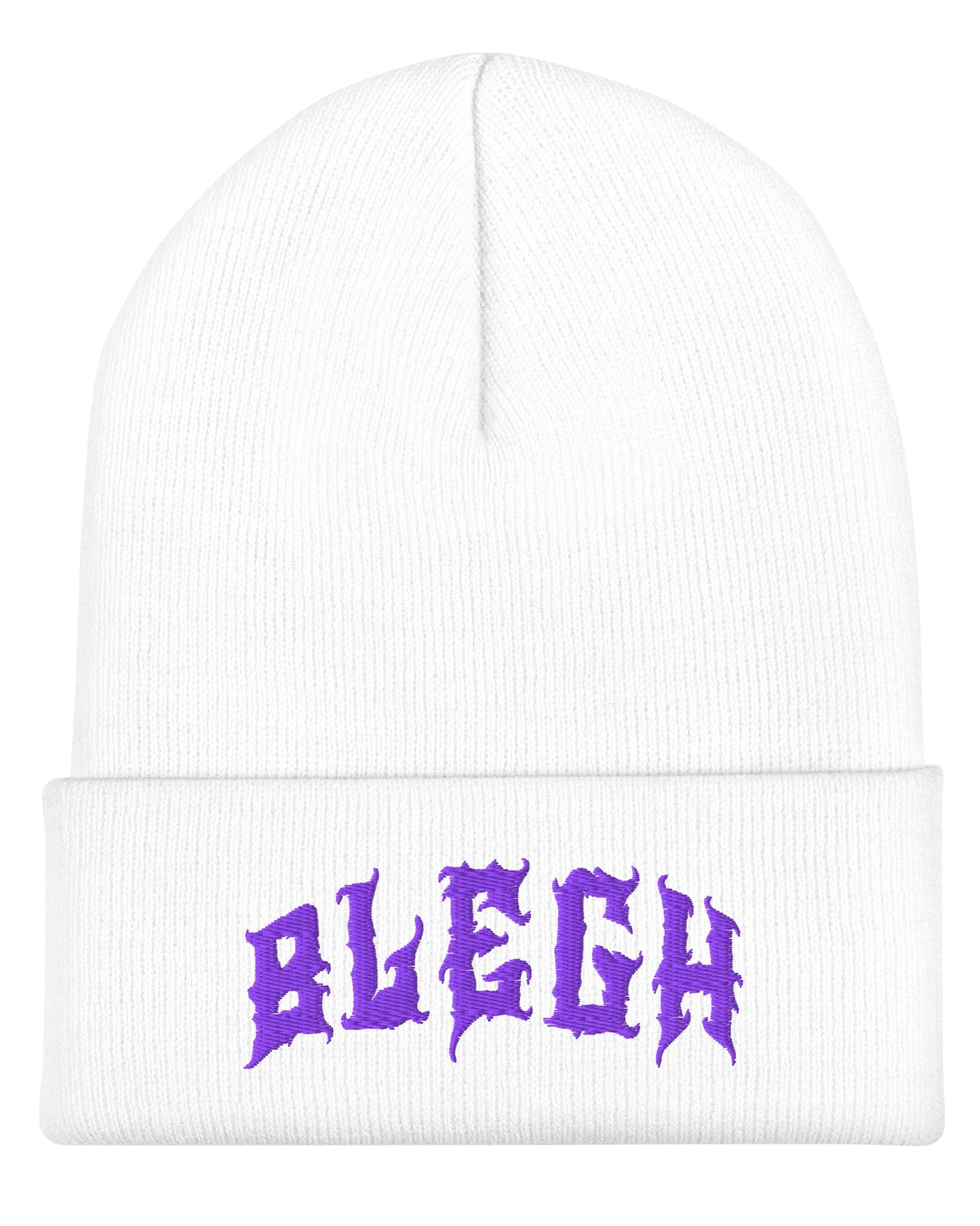 Blegh Beanie Purple Embroidery