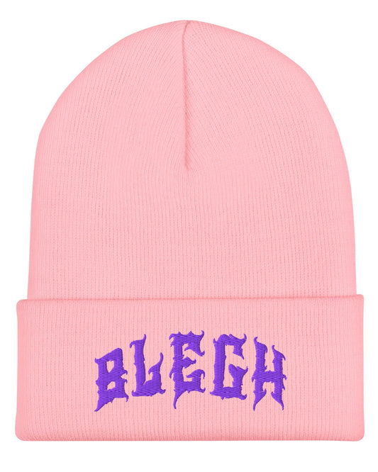 Blegh Beanie Purple Embroidery