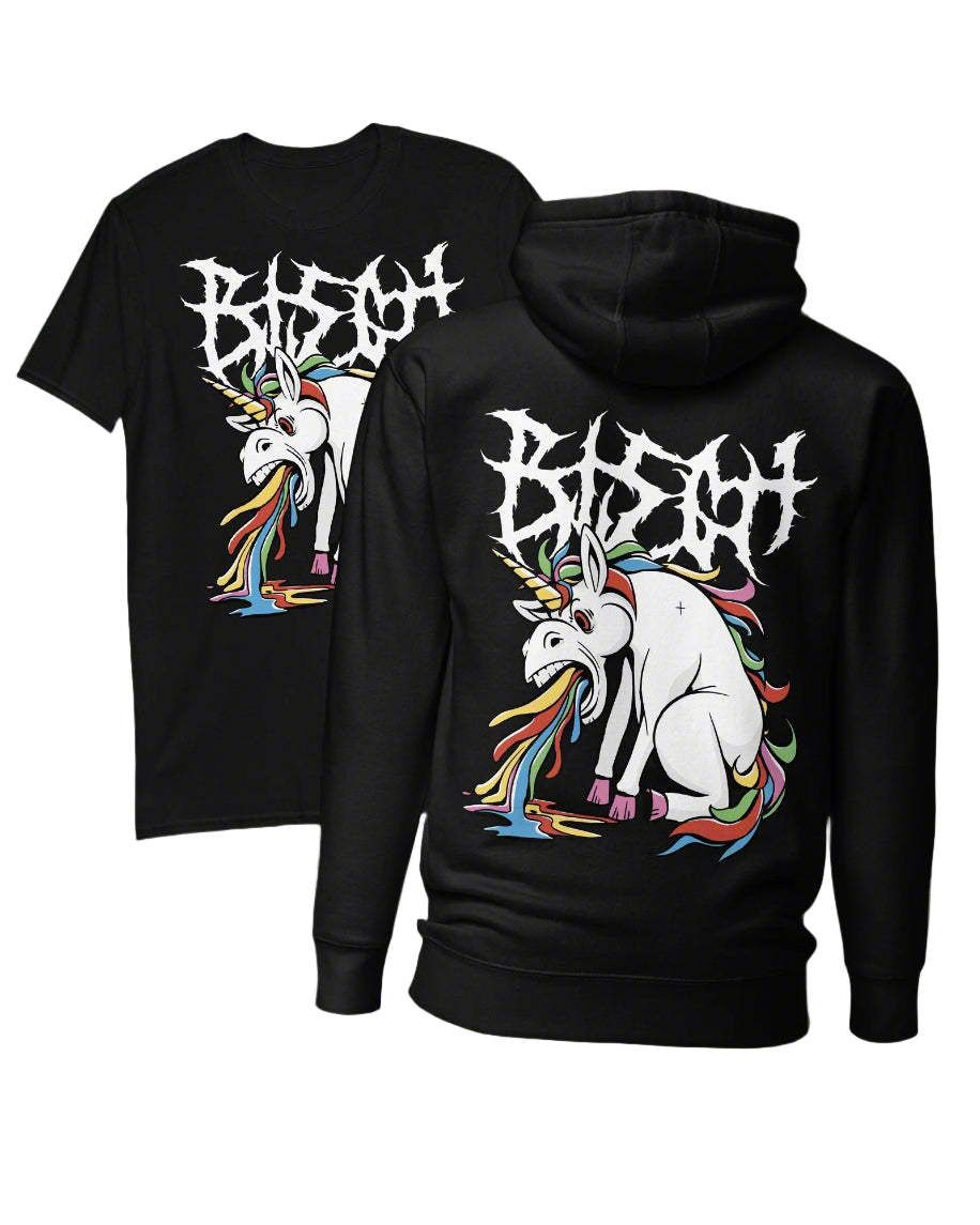 Blegh Unicorn Vomit Hoodie/T-Shirt