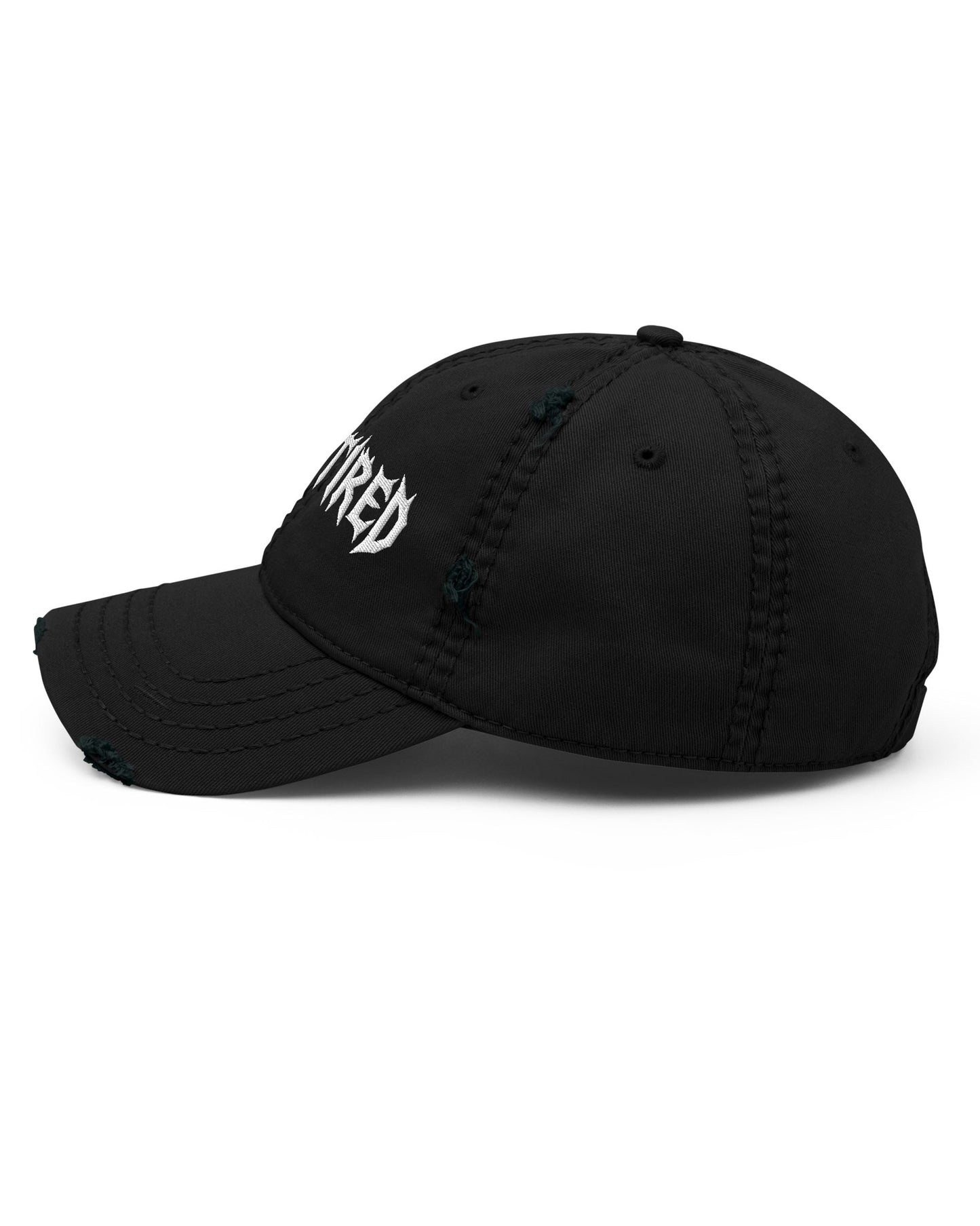 BORN TIRED Distressed Dad Hat