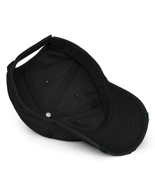 BORN TIRED Distressed Dad Hat