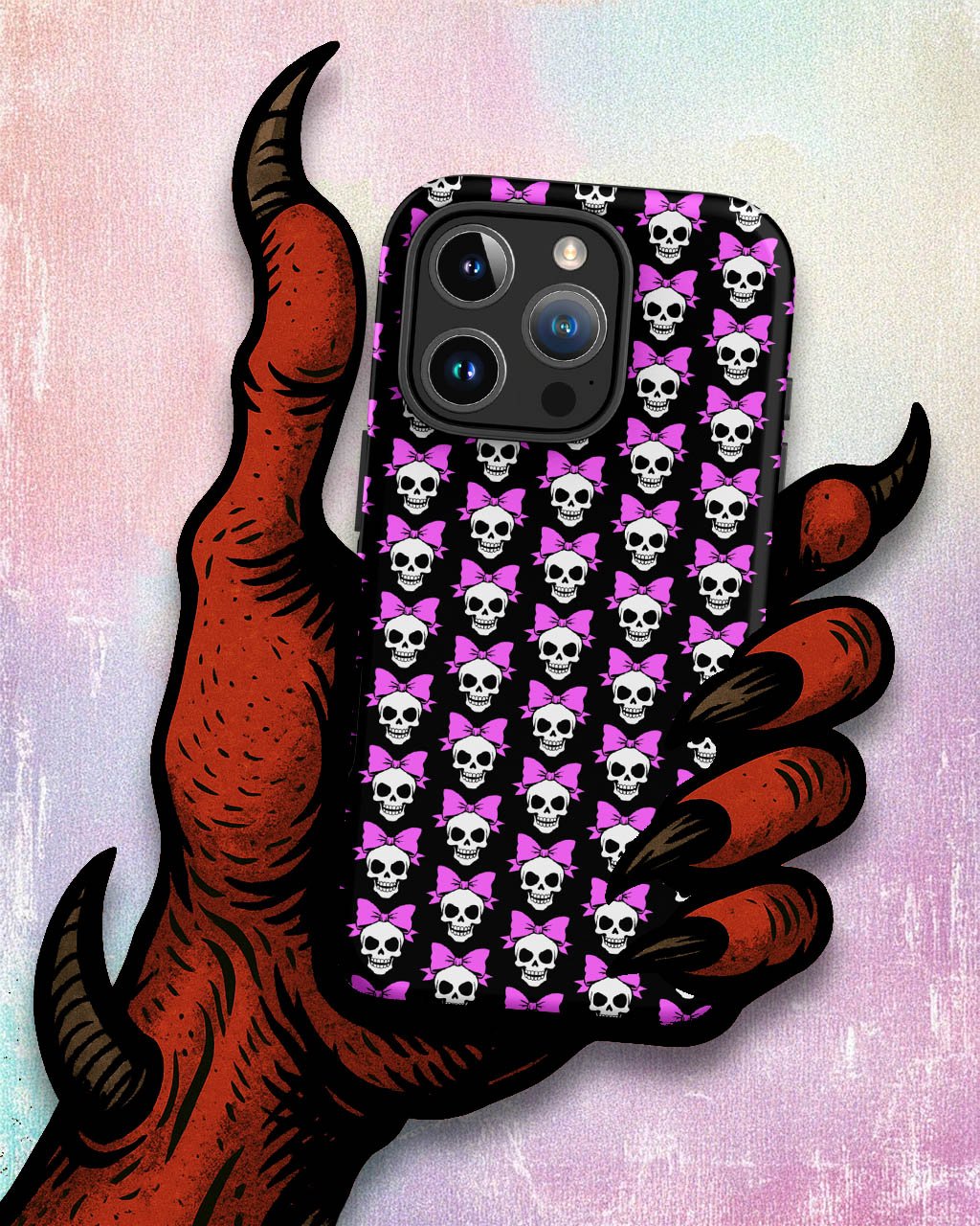 Bow Skull Tough Phone Case for iPhone®