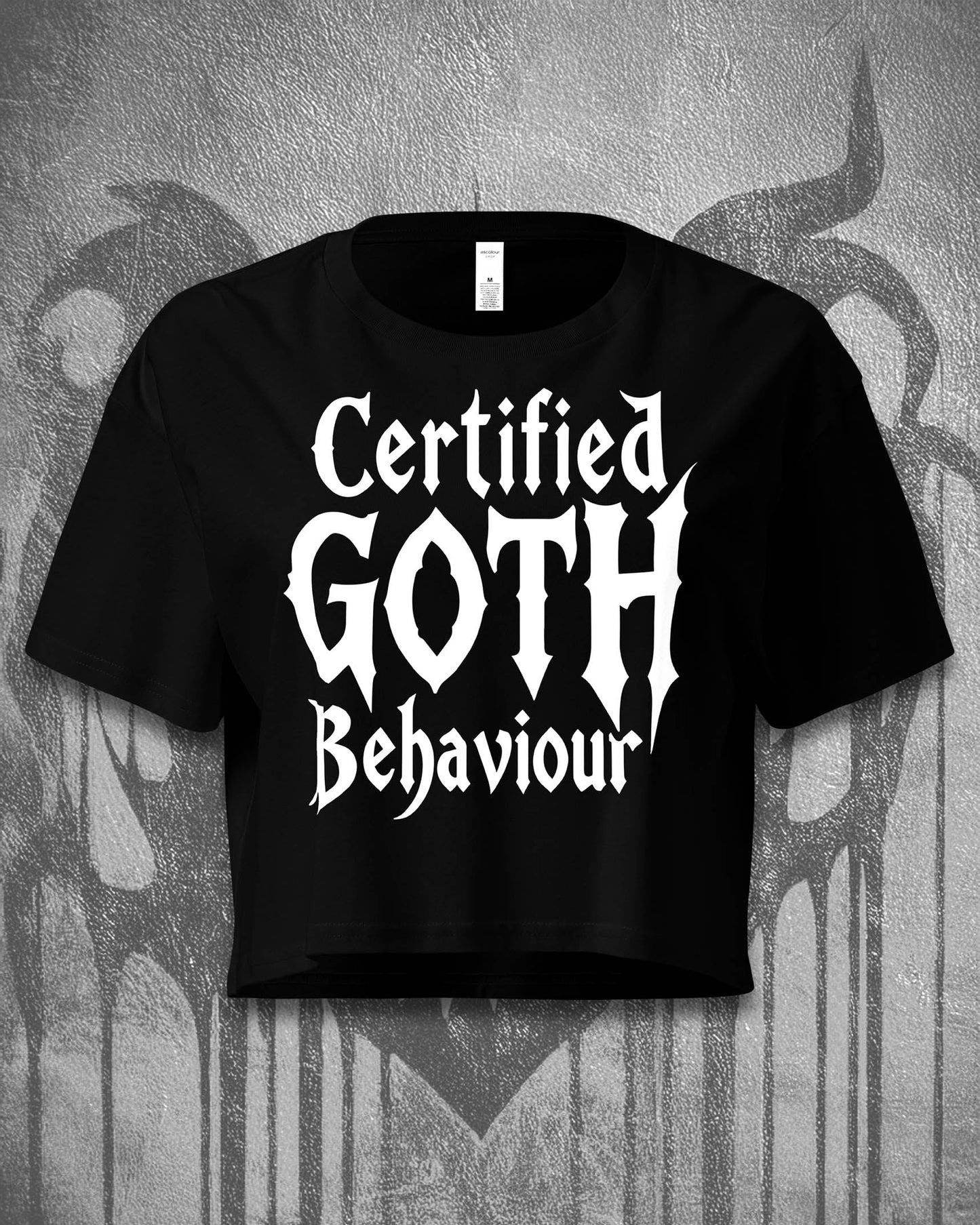 Certified GOTH Behaviour Crop Top
