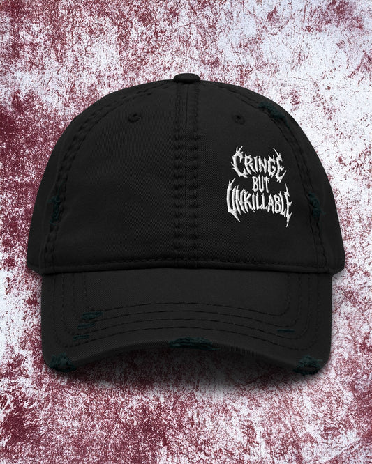 Cringe But Unkillable Distressed Dad Hat