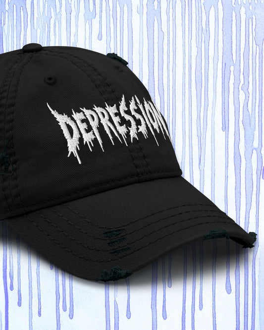 DEPRESSION Distressed Dad Hat