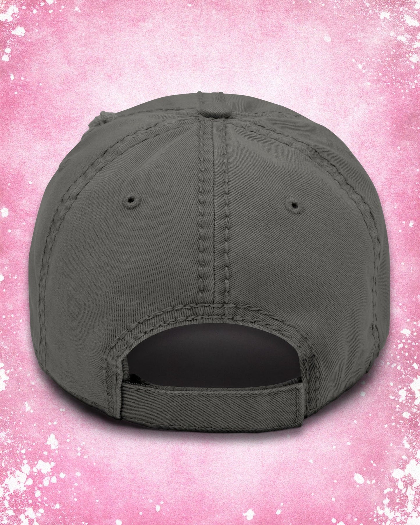 Don't Touch Me My Girlfriend Bites Distressed Dad Hat