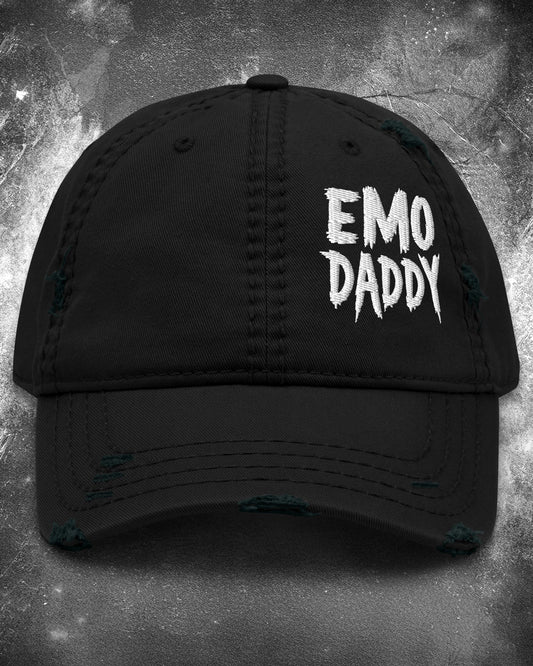 EMO DADDY Distressed Dad Hat