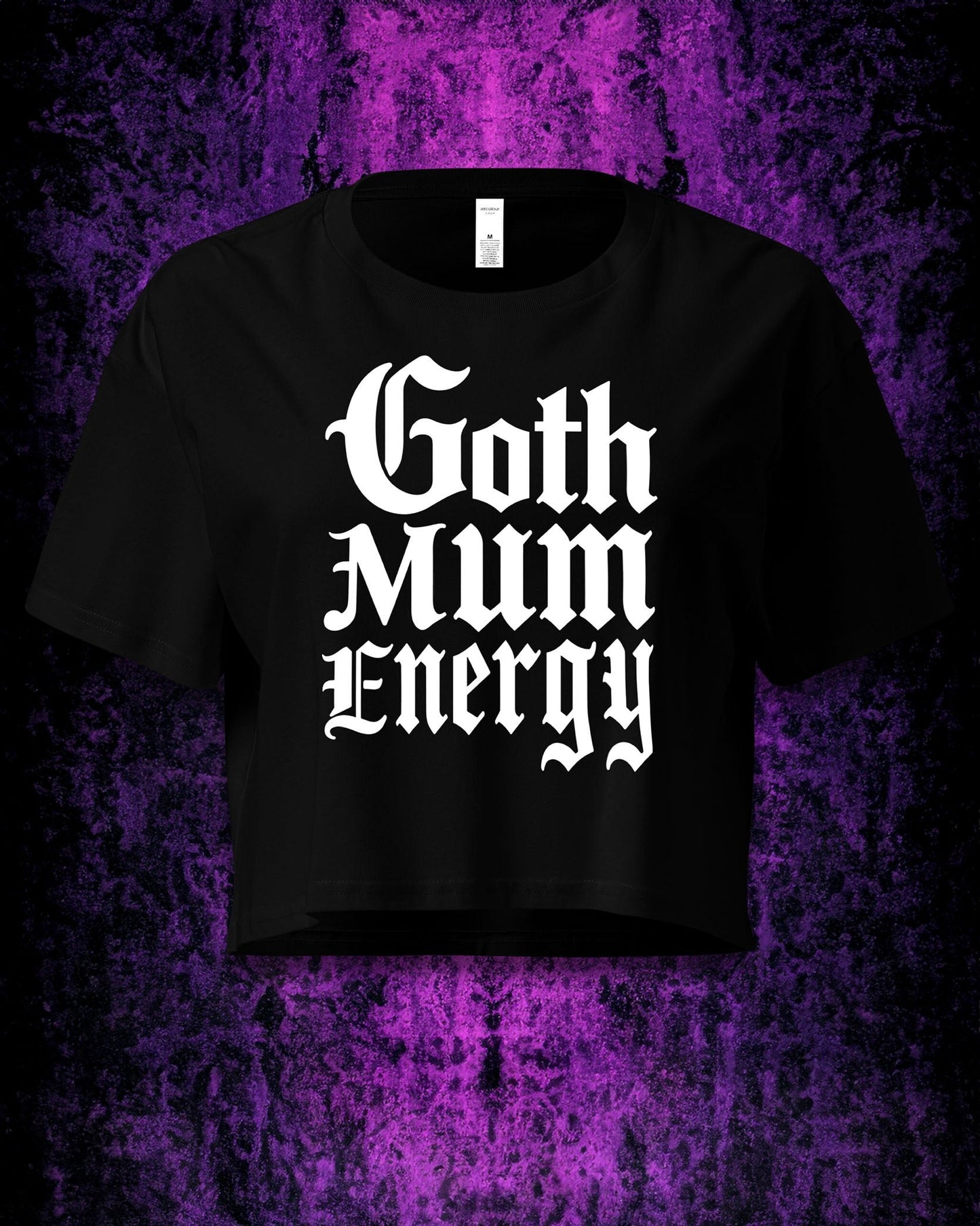 Goth Mum Energy Crop Top
