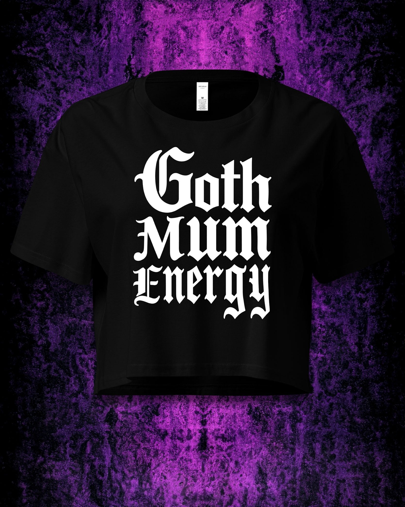 Goth Mum Energy Crop Top