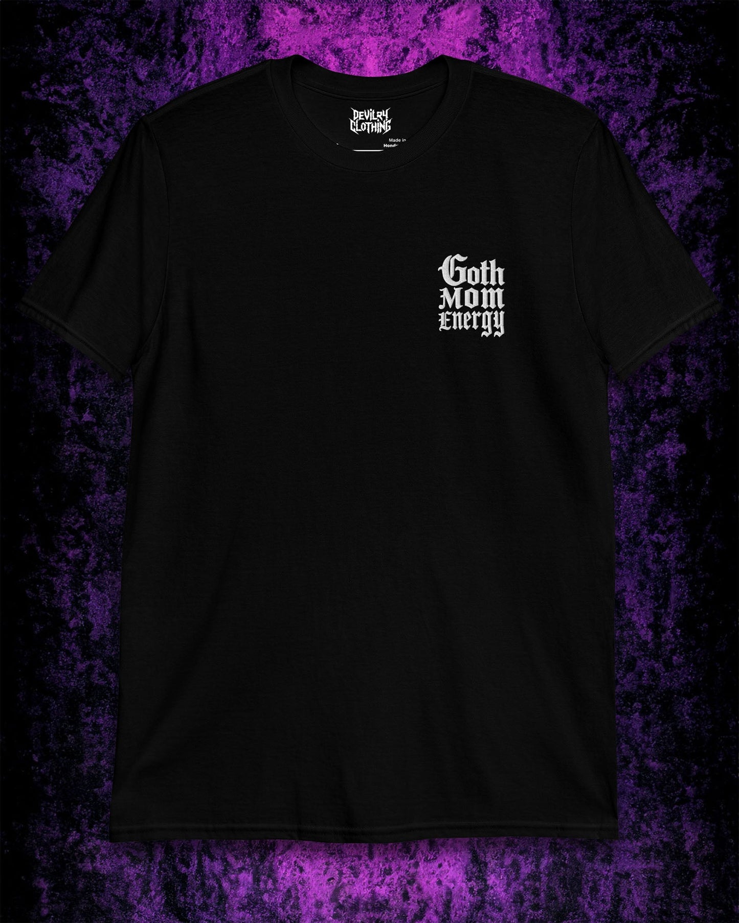 Goth Mum Energy – Embroidered T-Shirt