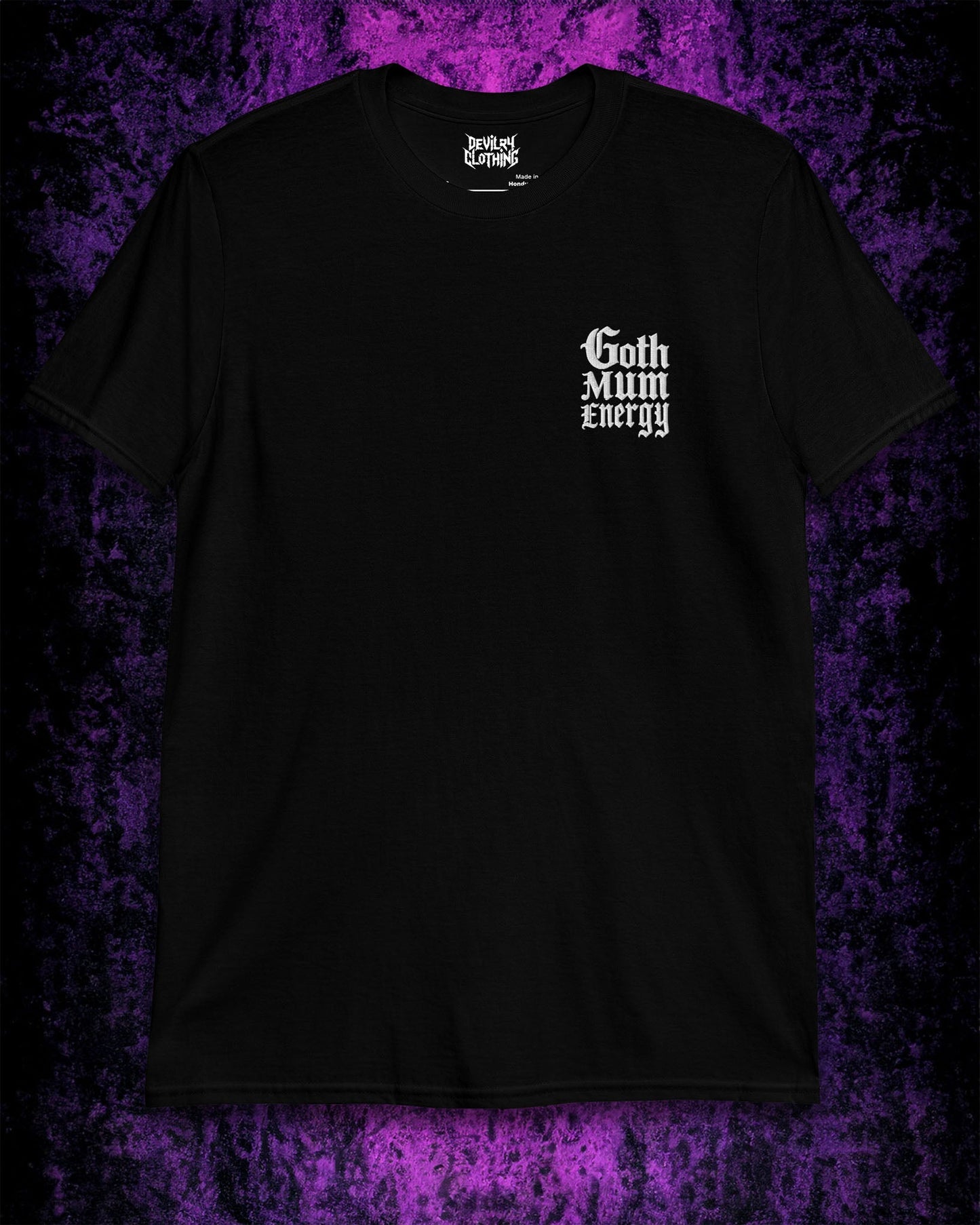 Goth Mum Energy – Embroidered T-Shirt