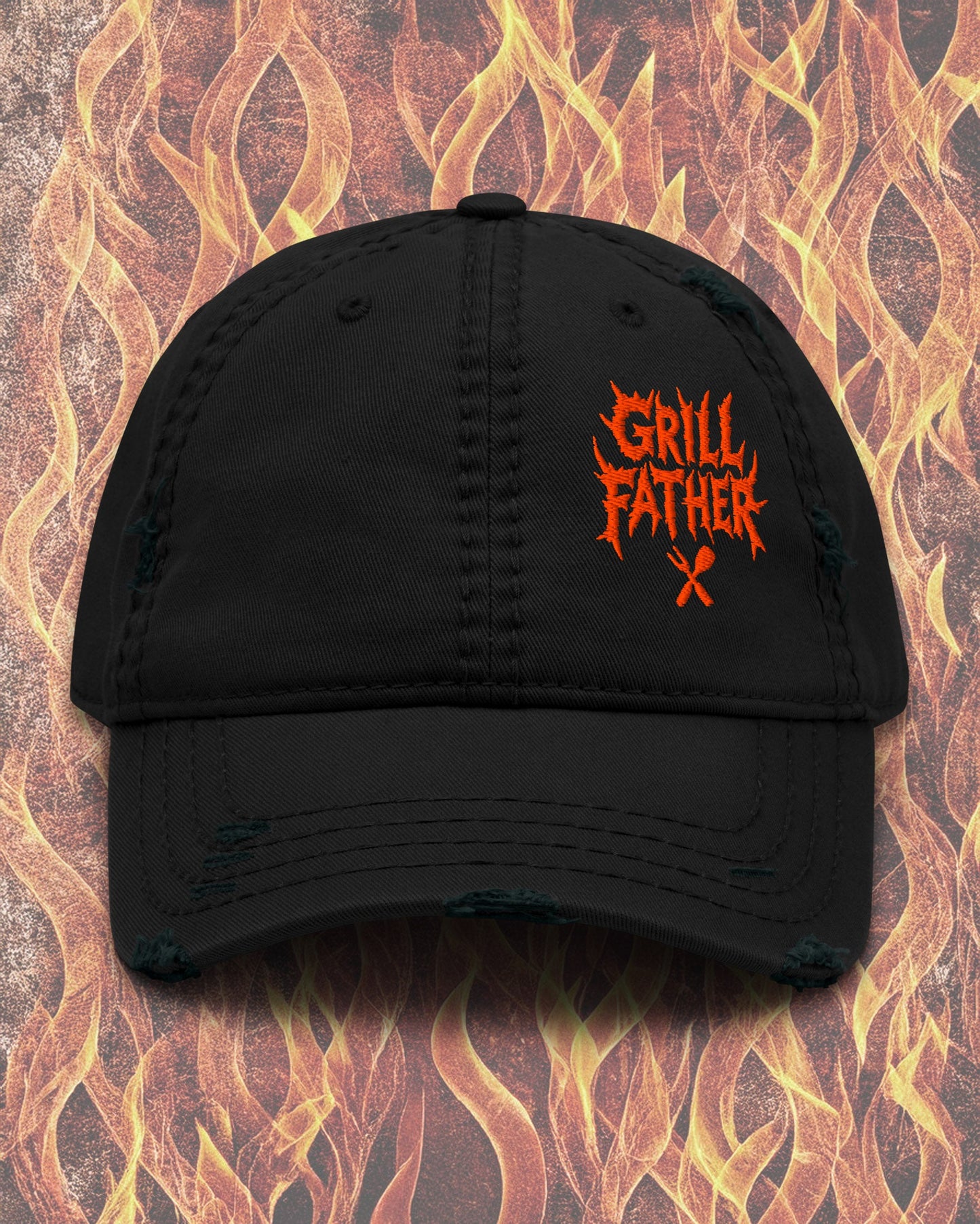 Grill Father Distressed Dad Hat
