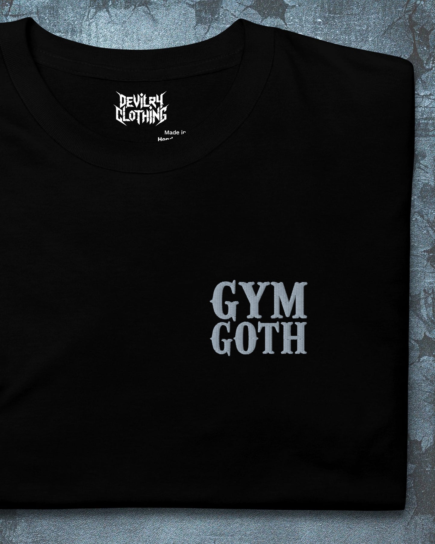 GYM GOTH Embroidered T-Shirt