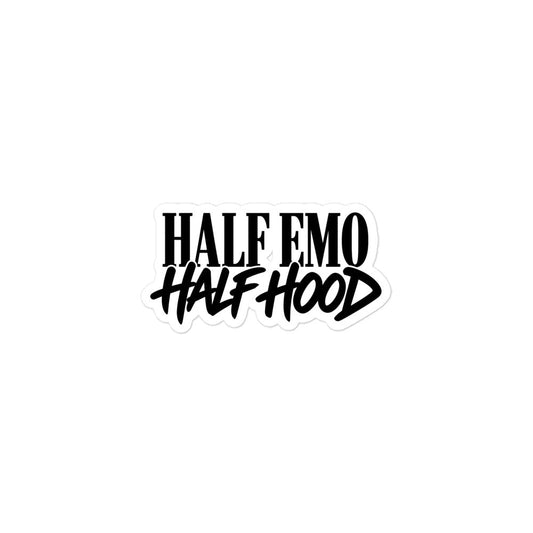 Half Emo Half Hood Sticker