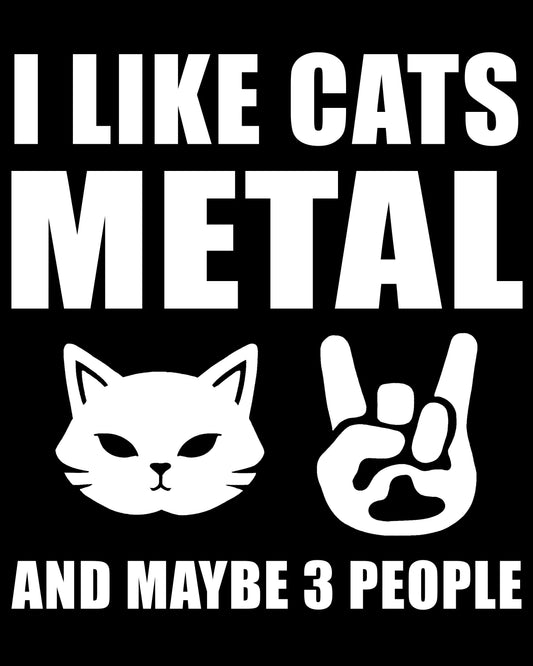 I Like Cats & Metal T-Shirt