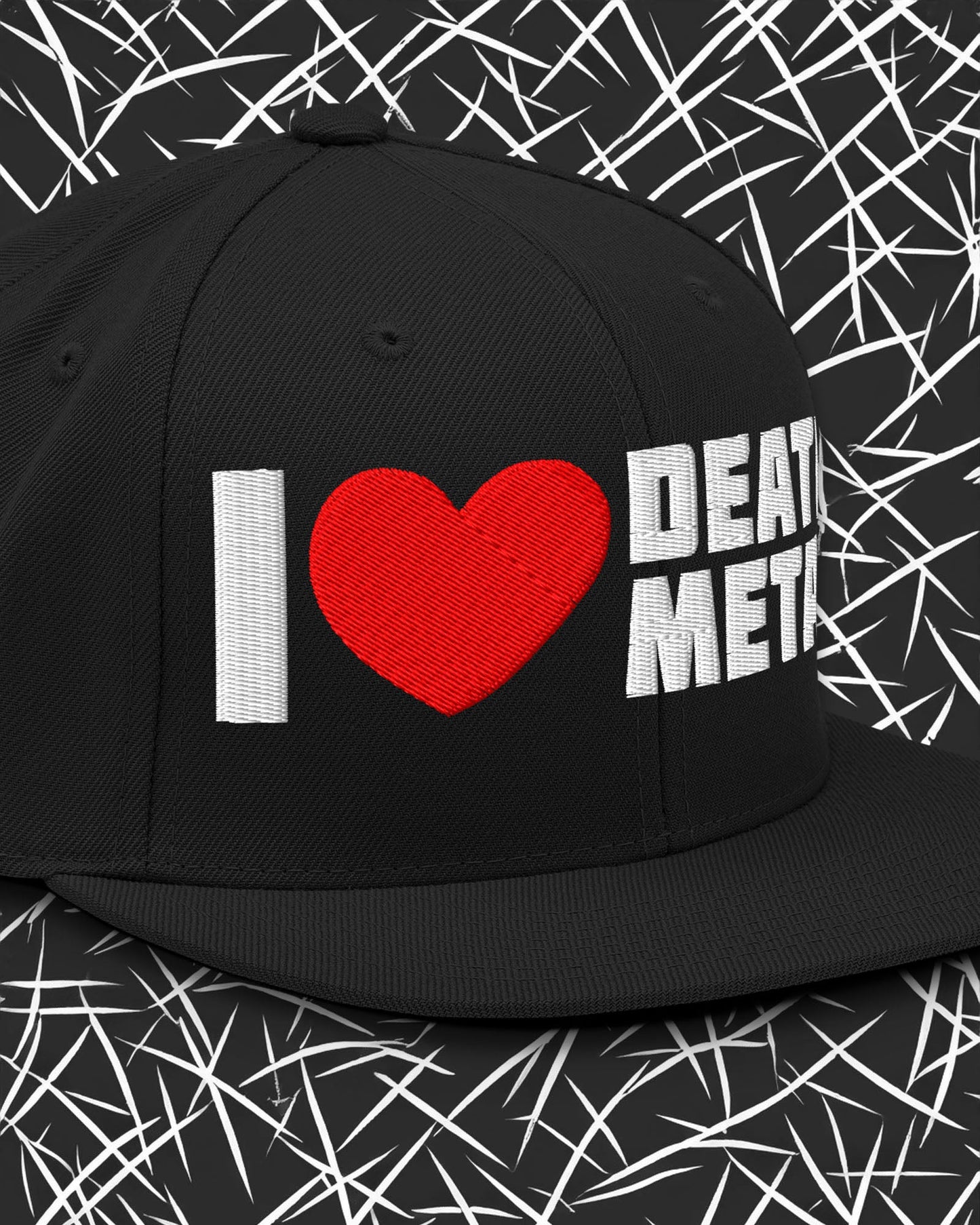 I Love Death Metal Snapback Hat