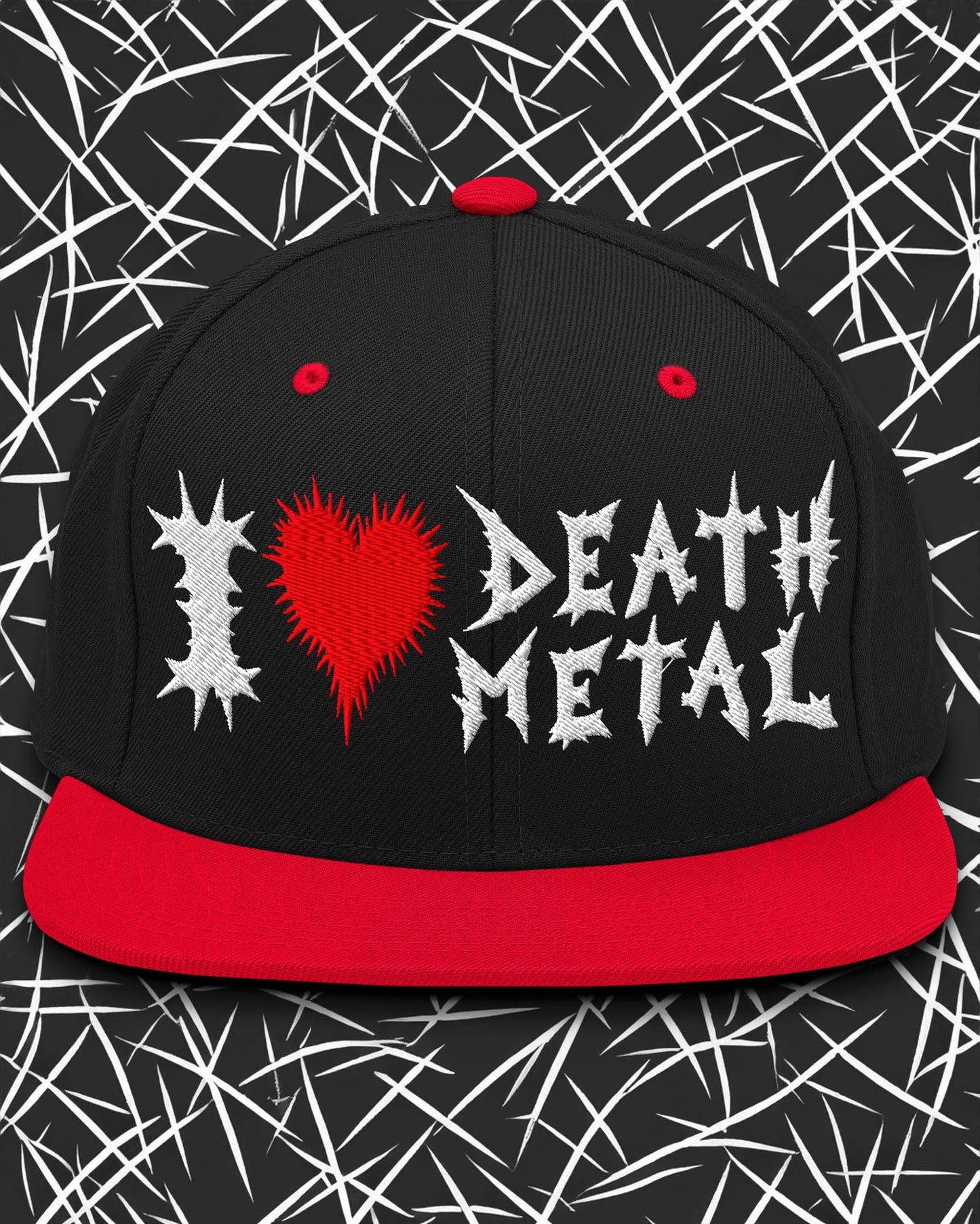 I Love Death Metal Snapback Hat