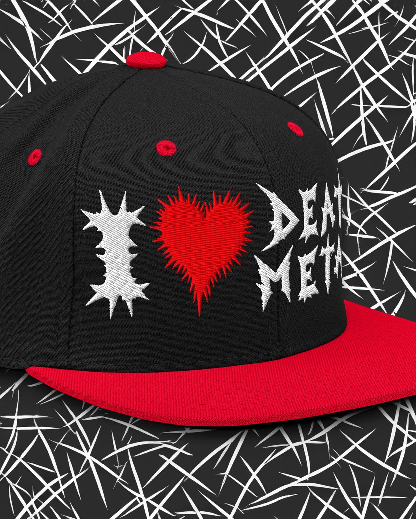 I Love Death Metal Snapback Hat