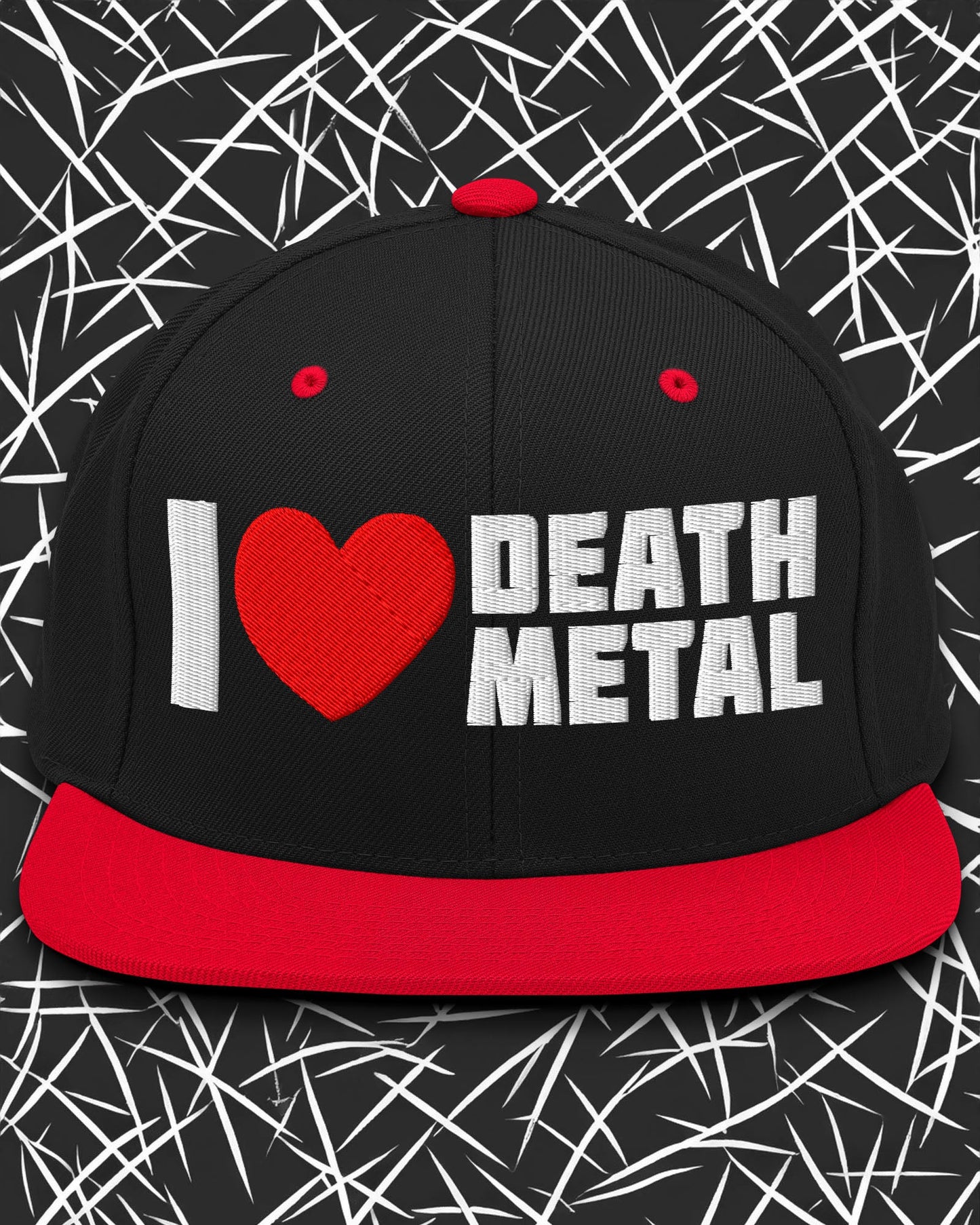 I Love Death Metal Snapback Hat