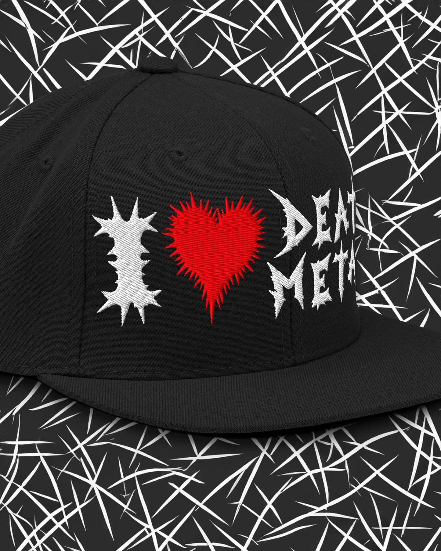 I Love Death Metal Snapback Hat