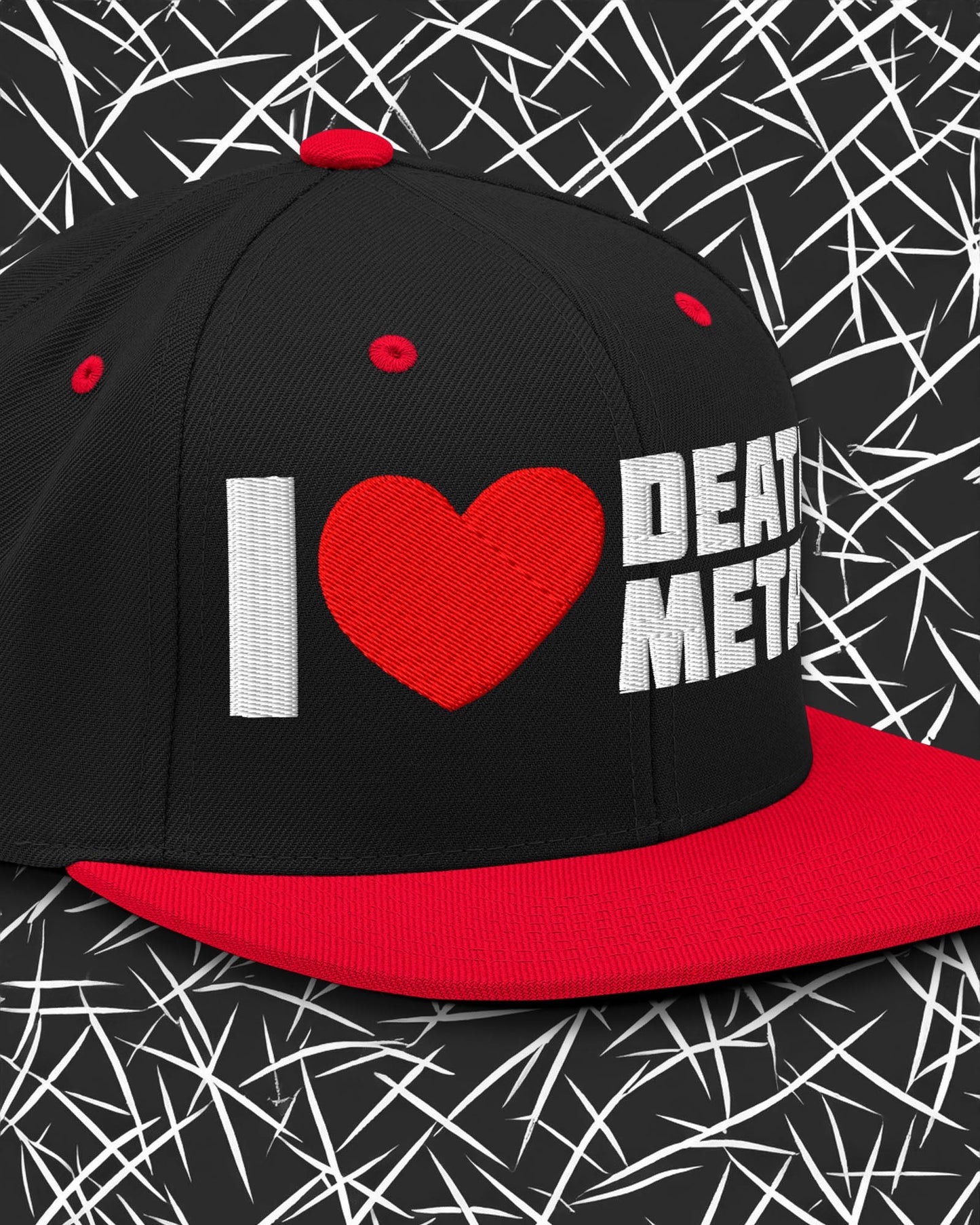 I Love Death Metal Snapback Hat