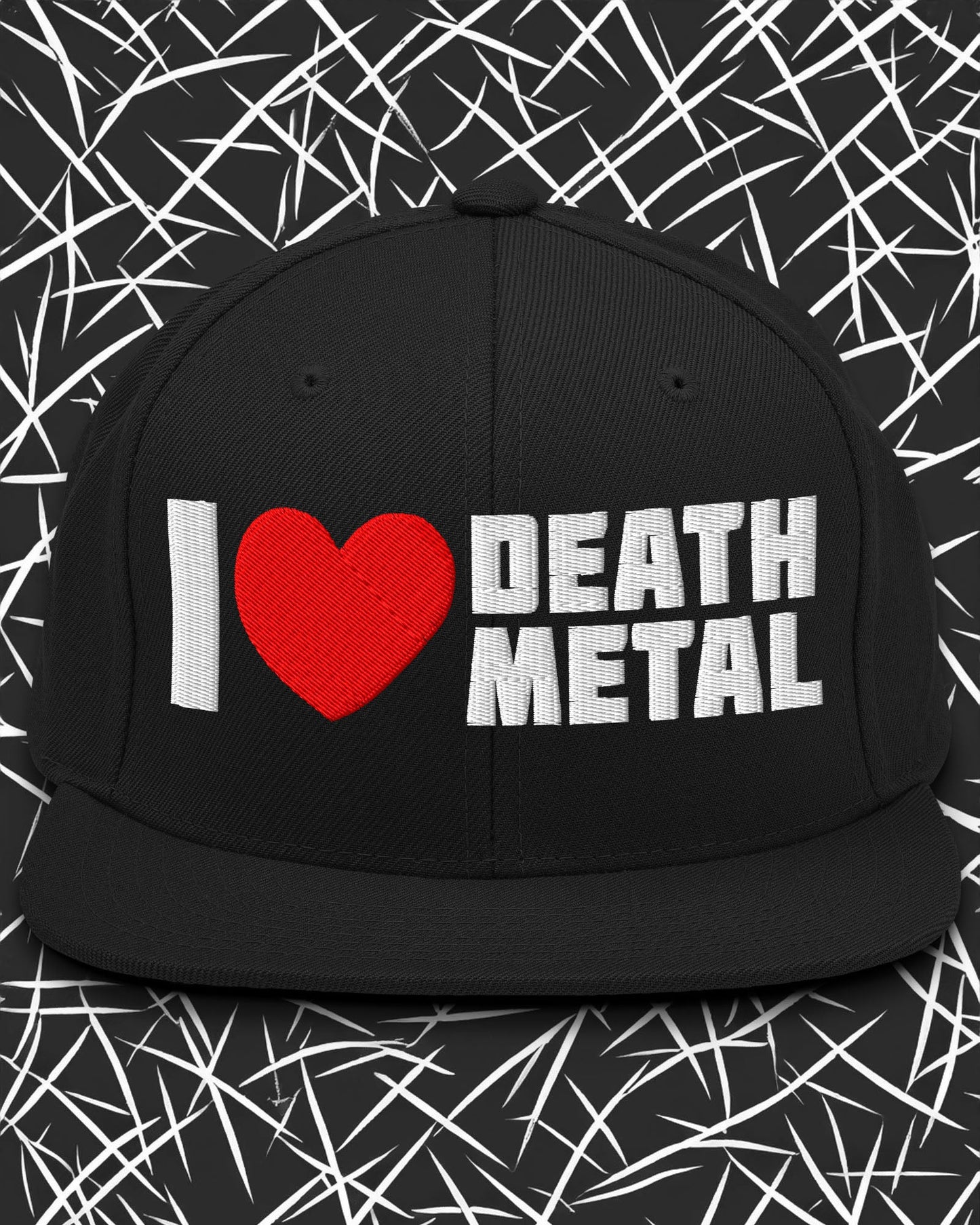 I Love Death Metal Snapback Hat