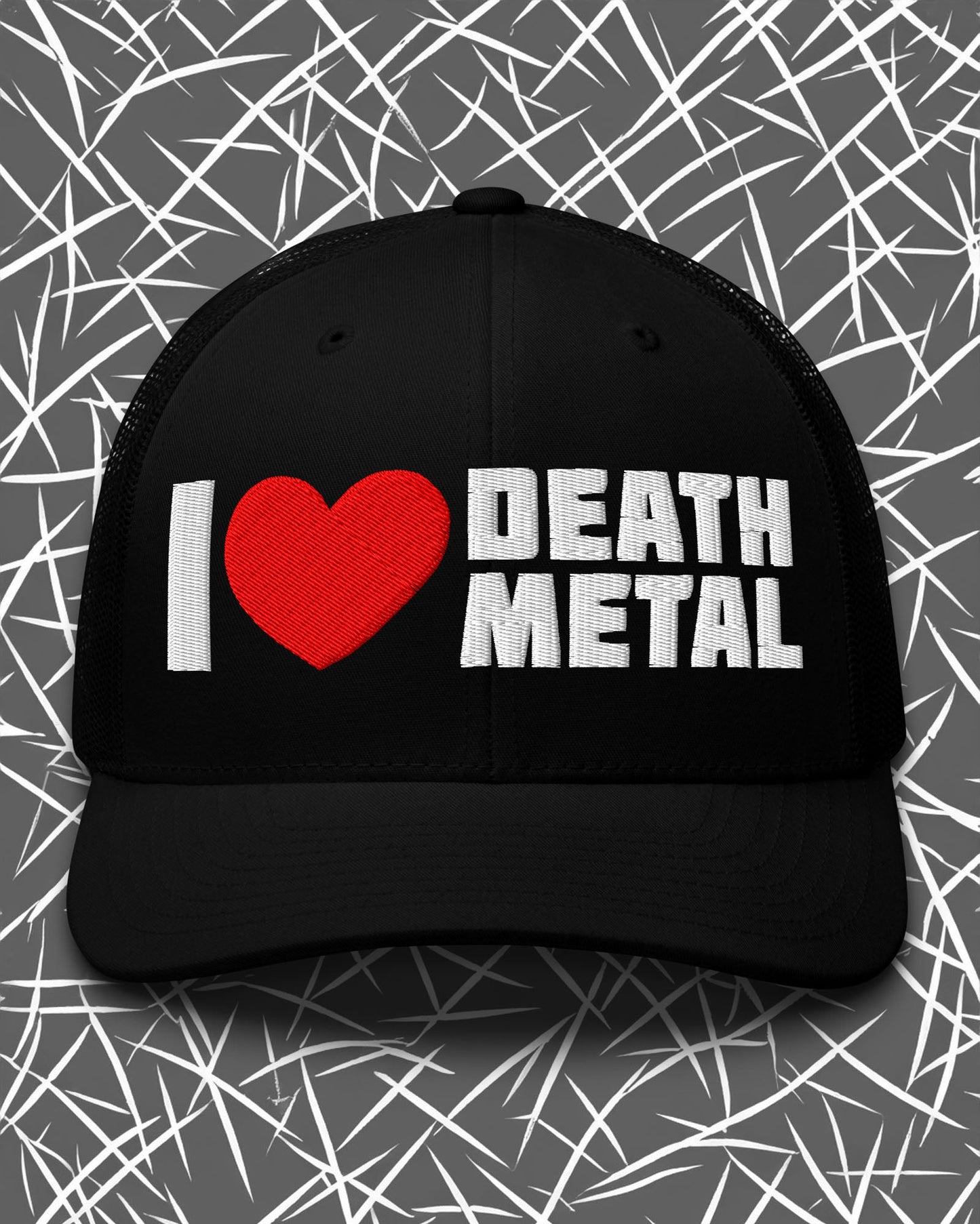 I Love Death Metal Trucker Cap