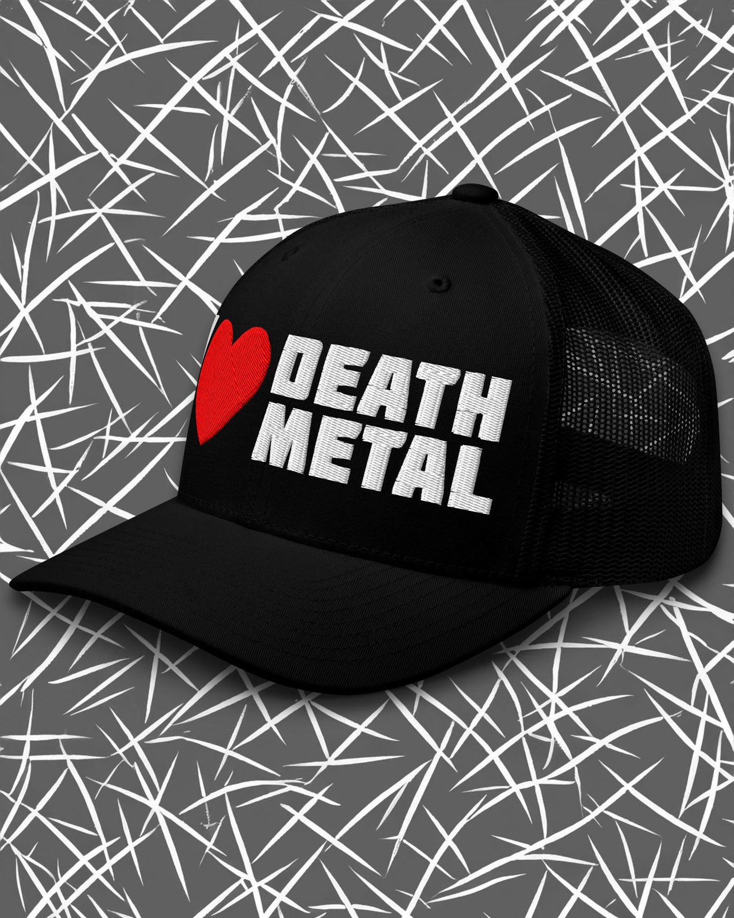 I Love Death Metal Trucker Cap