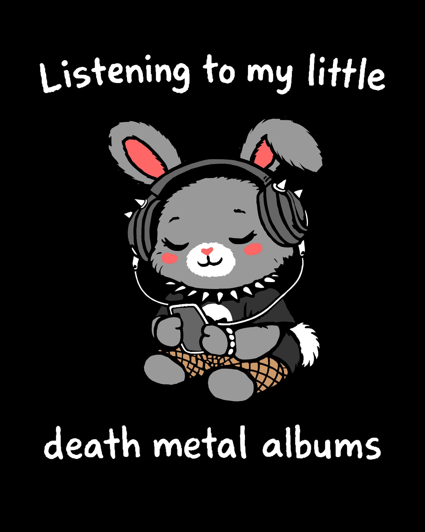 Listening To My Little Death Metal Albums Crop Top