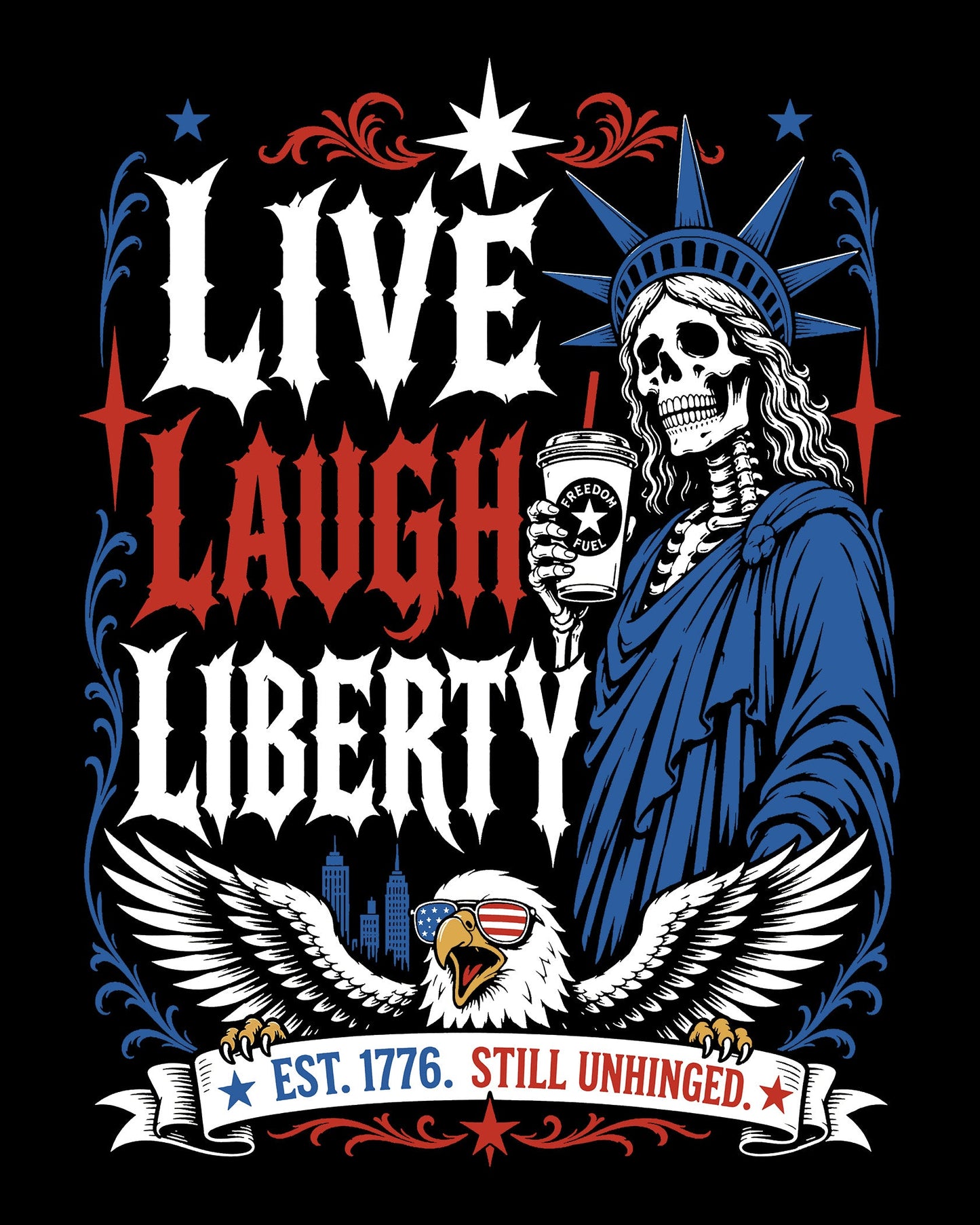 Live Laugh Liberty Crop Top