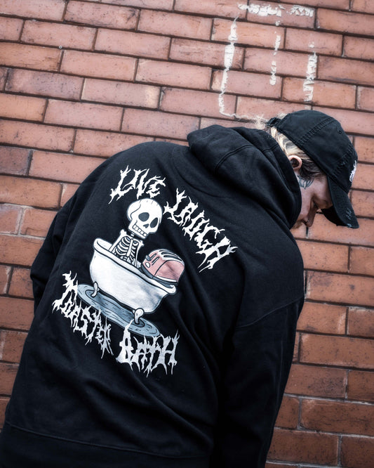 Live Laugh Toaster Bath Hoodie