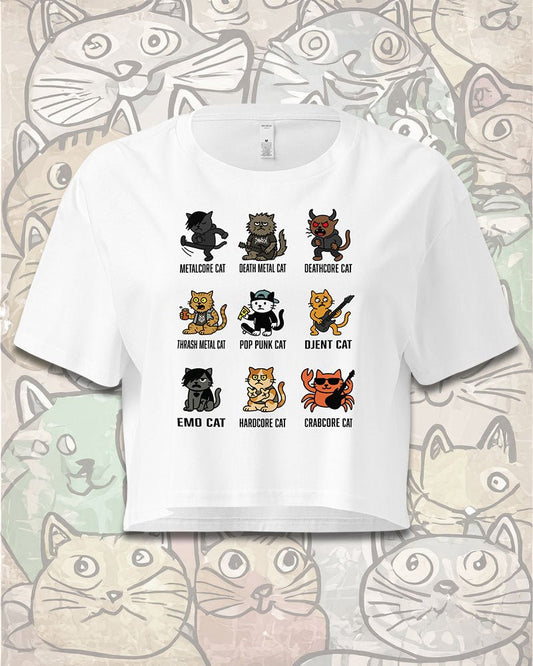Metal Cats Crop Top