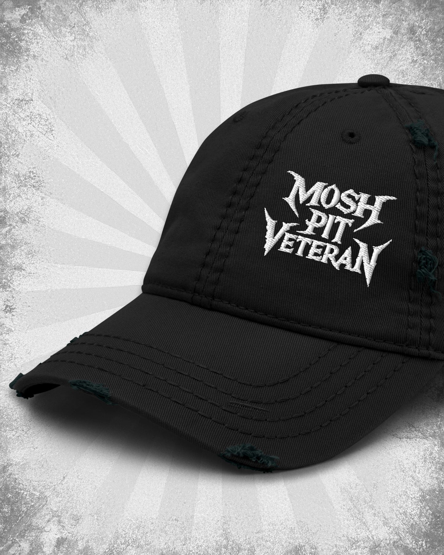 MOSH PIT VETERAN Distressed Dad Hat
