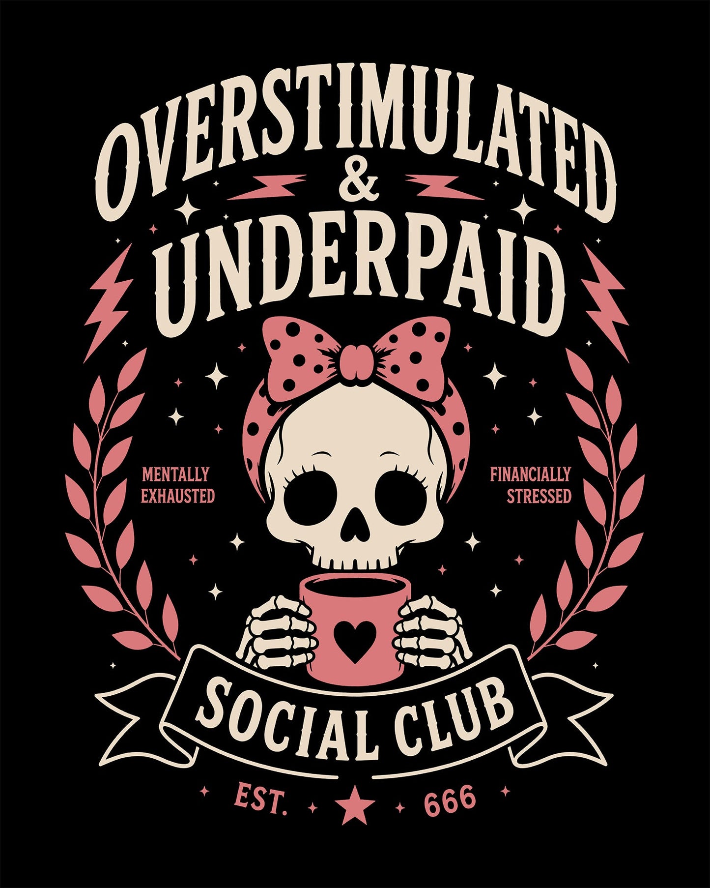 Overstimulated & Underpaid Crop Top