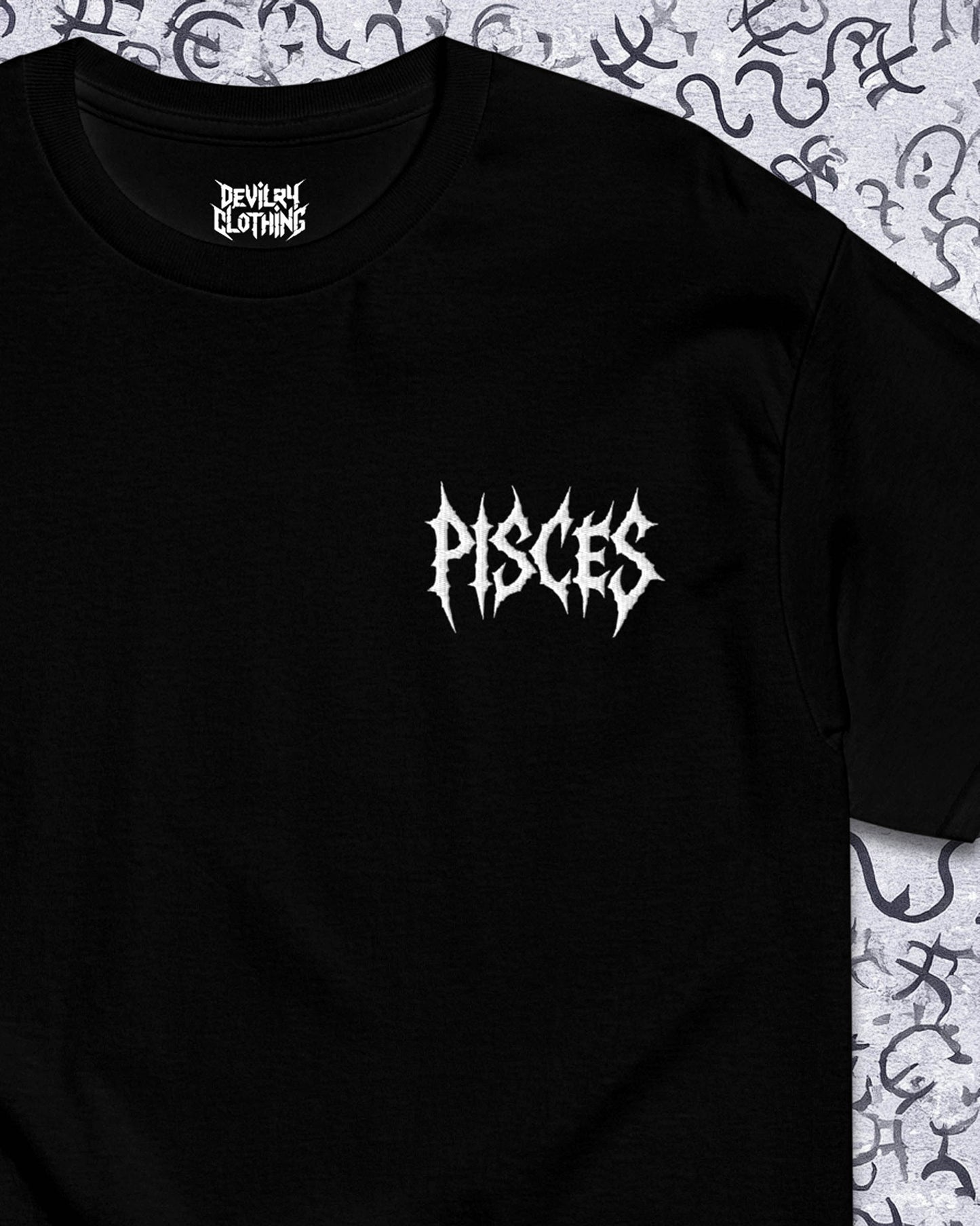 PISCES Embroidered T-Shirt
