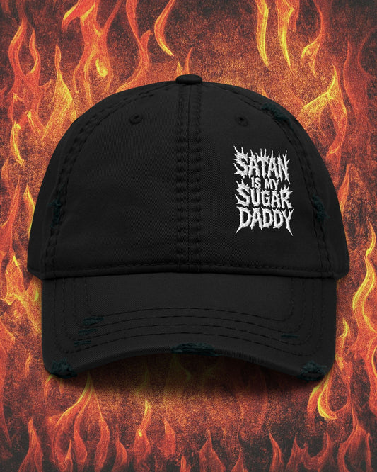 Satan is my Sugar Daddy Distressed Dad Hat