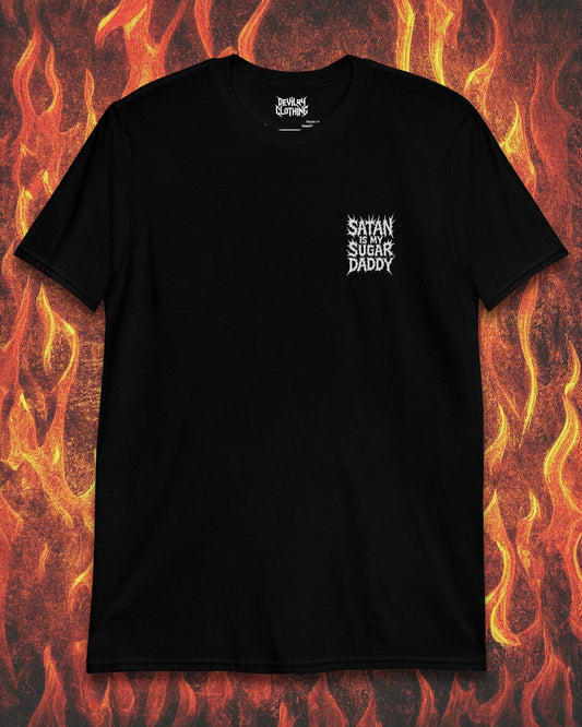Satan is my Sugar Daddy Embroidered T-Shirt
