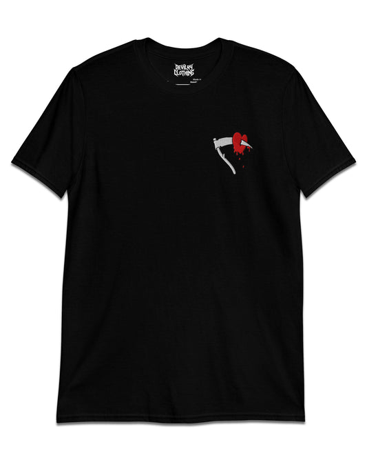 Scythed Heart Embroidered T-Shirt