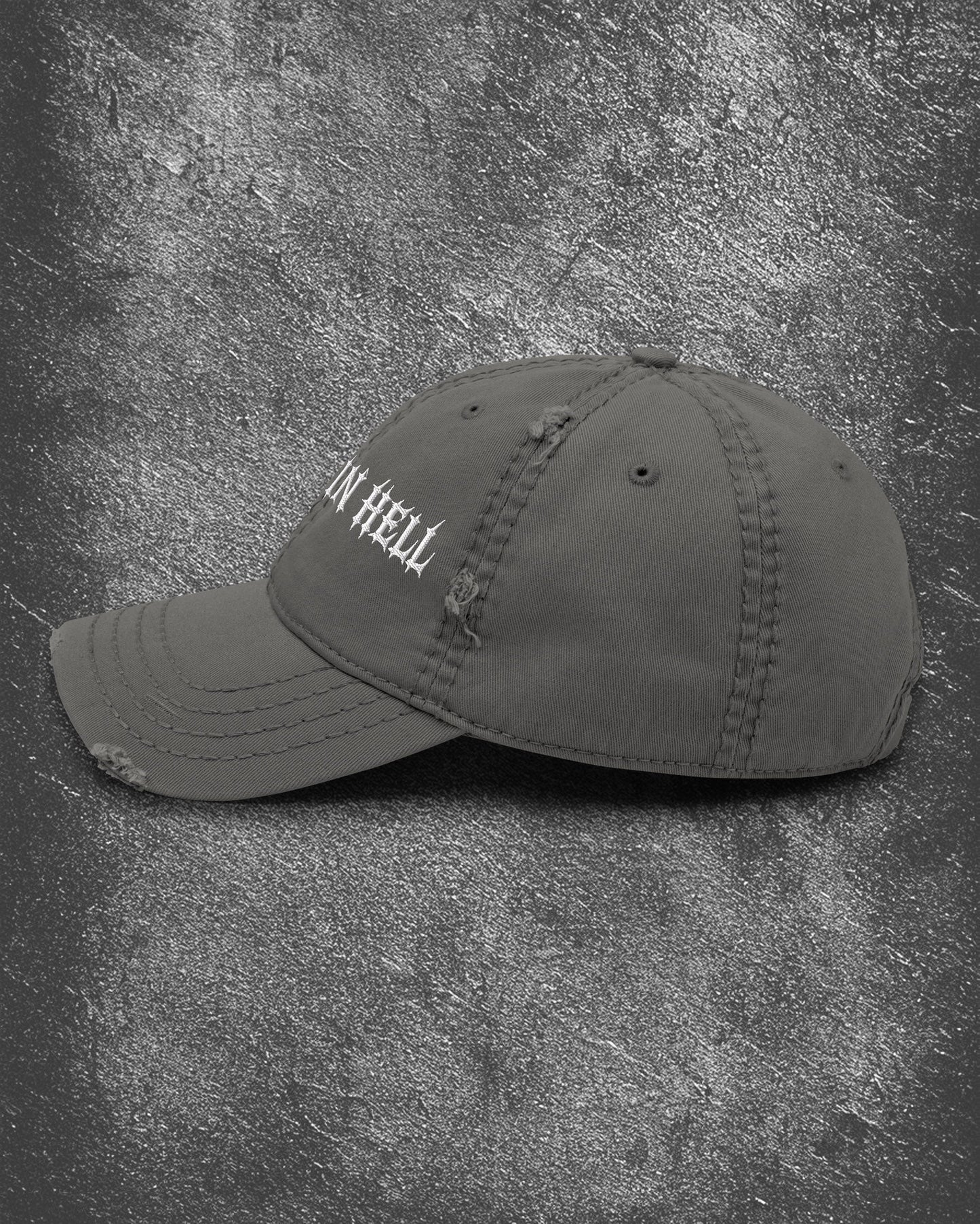 SEE YOU IN HELL Distressed Dad Hat