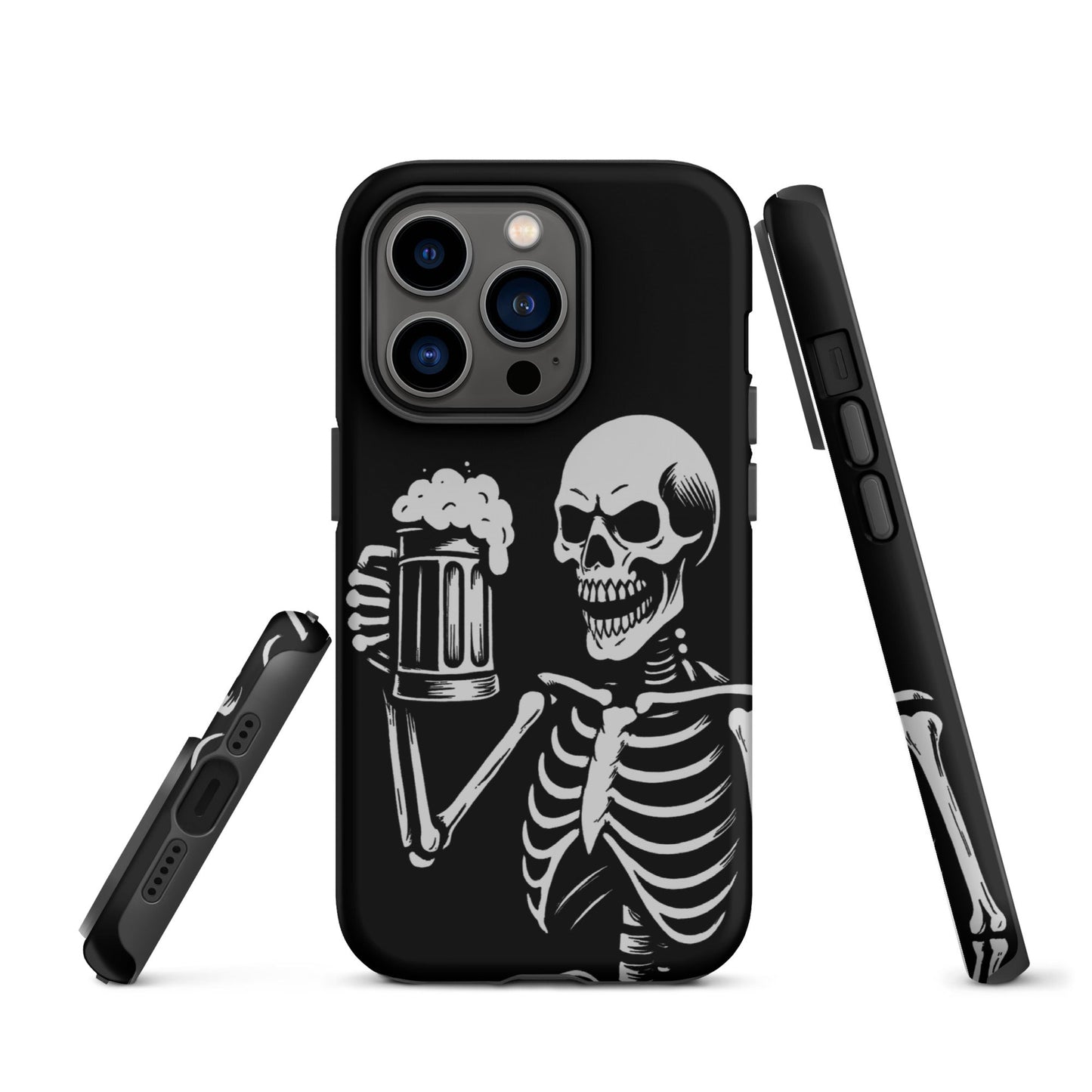 Skeleton Drinking Beer Phone Case for iPhone®