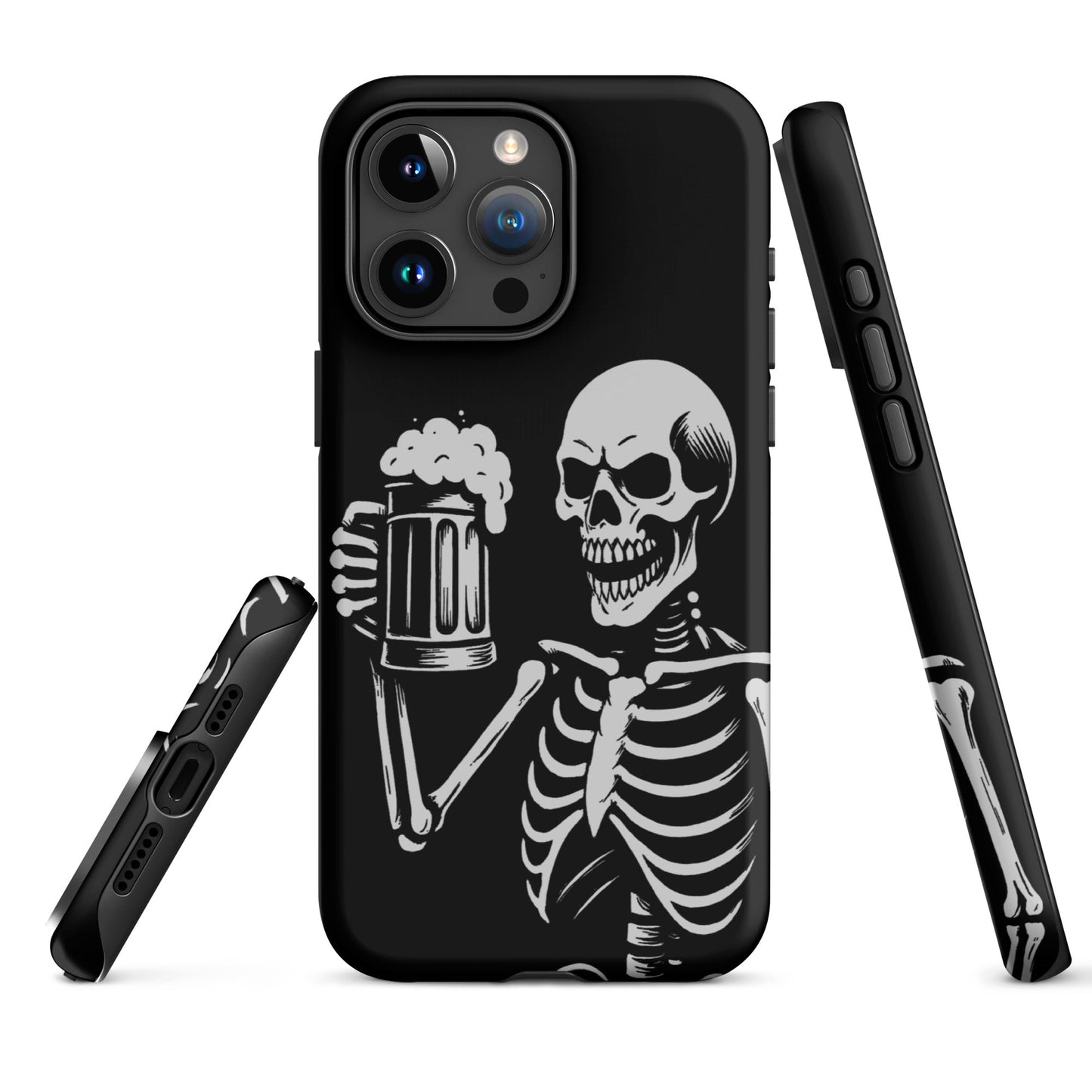 Skeleton Drinking Beer Phone Case for iPhone®
