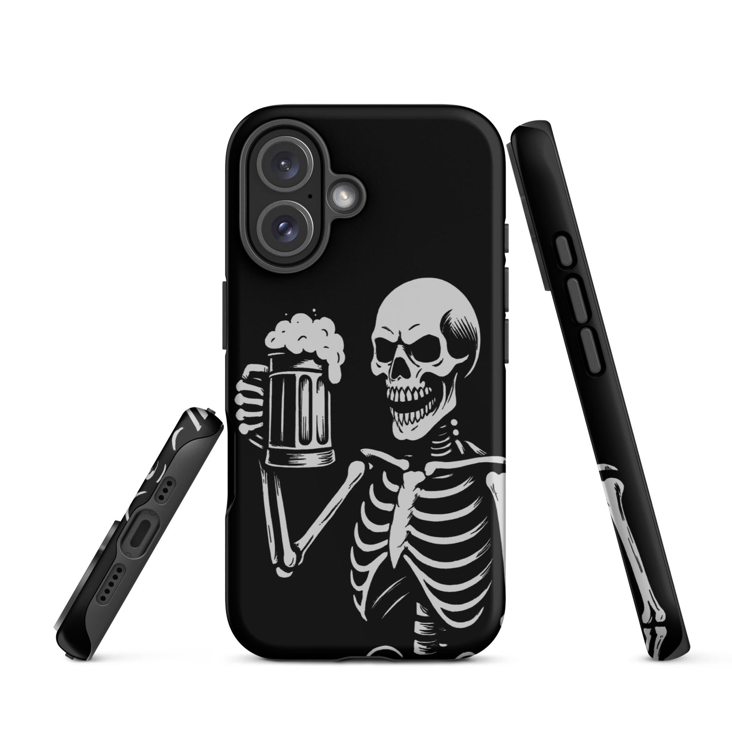 Skeleton Drinking Beer Phone Case for iPhone®