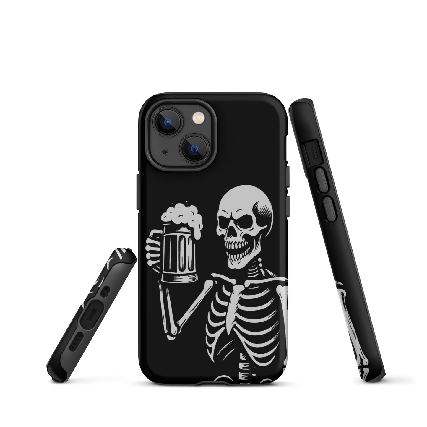 Skeleton Drinking Beer Phone Case for iPhone®